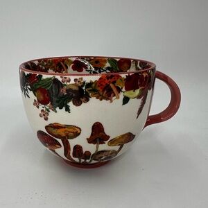 Anthropologie Nathalie Lete Mug Mushrooms and Squirrel
